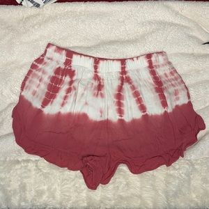 Pink flare shorts